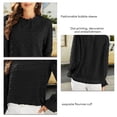 thumbnail image 3 of Blusa De Cuello Alto Para Mujer, Blusa Casual De Manga Larga Con Pu?os Elásticos De Gasa Para Dama Para Citas Para La Oficina ANGGREK Otros, 3 of 6