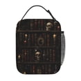 thumbnail image 3 of Gothic Halloween Raven Skull Lunch Bag Reusable Thermal Lunch Box with Handle for Women and Men, 3 of 7