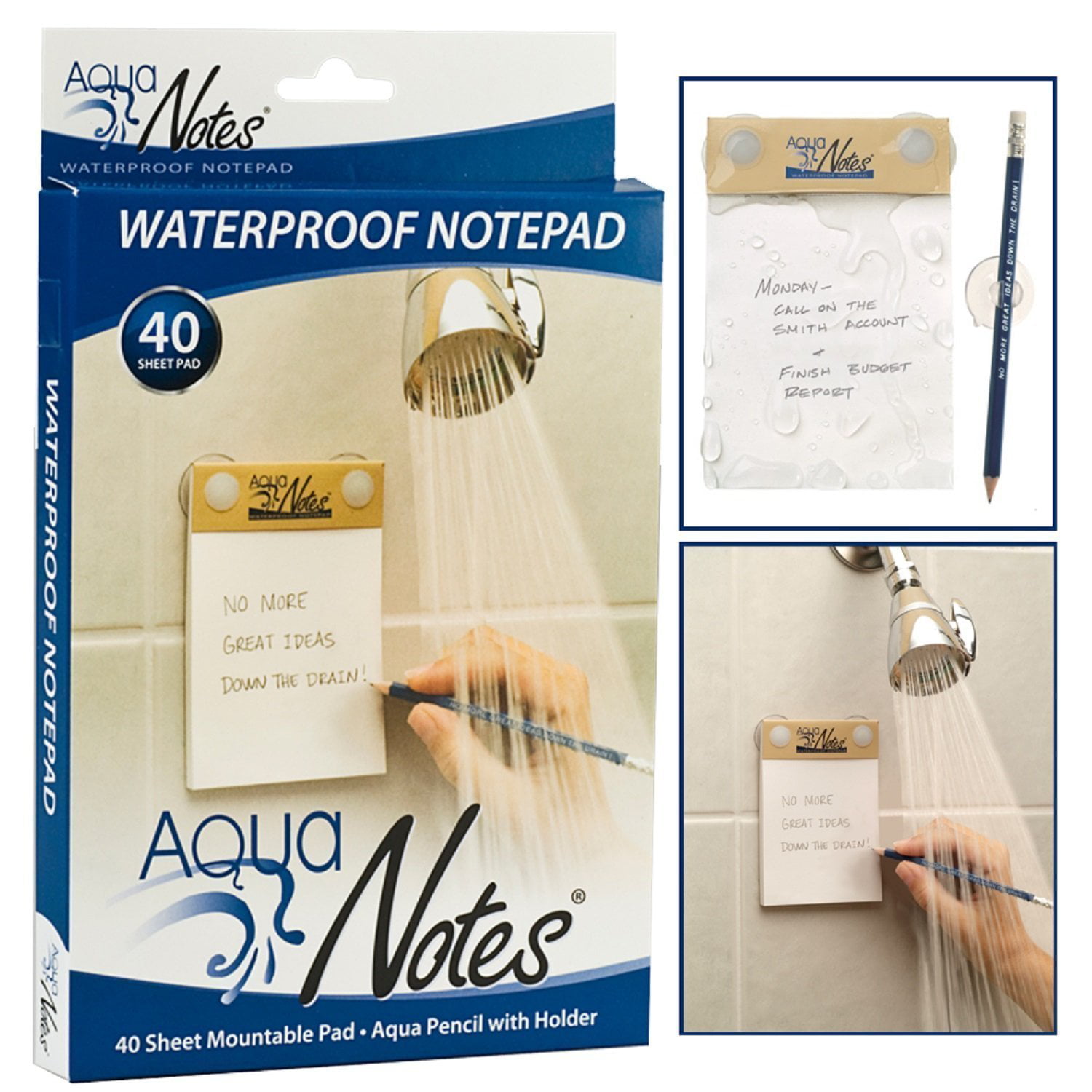 AquaNotes Waterproof Notepads, Pencils, Notebooks & Posters. Free