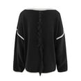 thumbnail image 5 of SGMVNU Women's Casual Oversized Sweaters Loose Soft Knit Long Batwing Sleeve Pullover Sweater Outfit Sweatshirts Tops Black M, 5 of 6