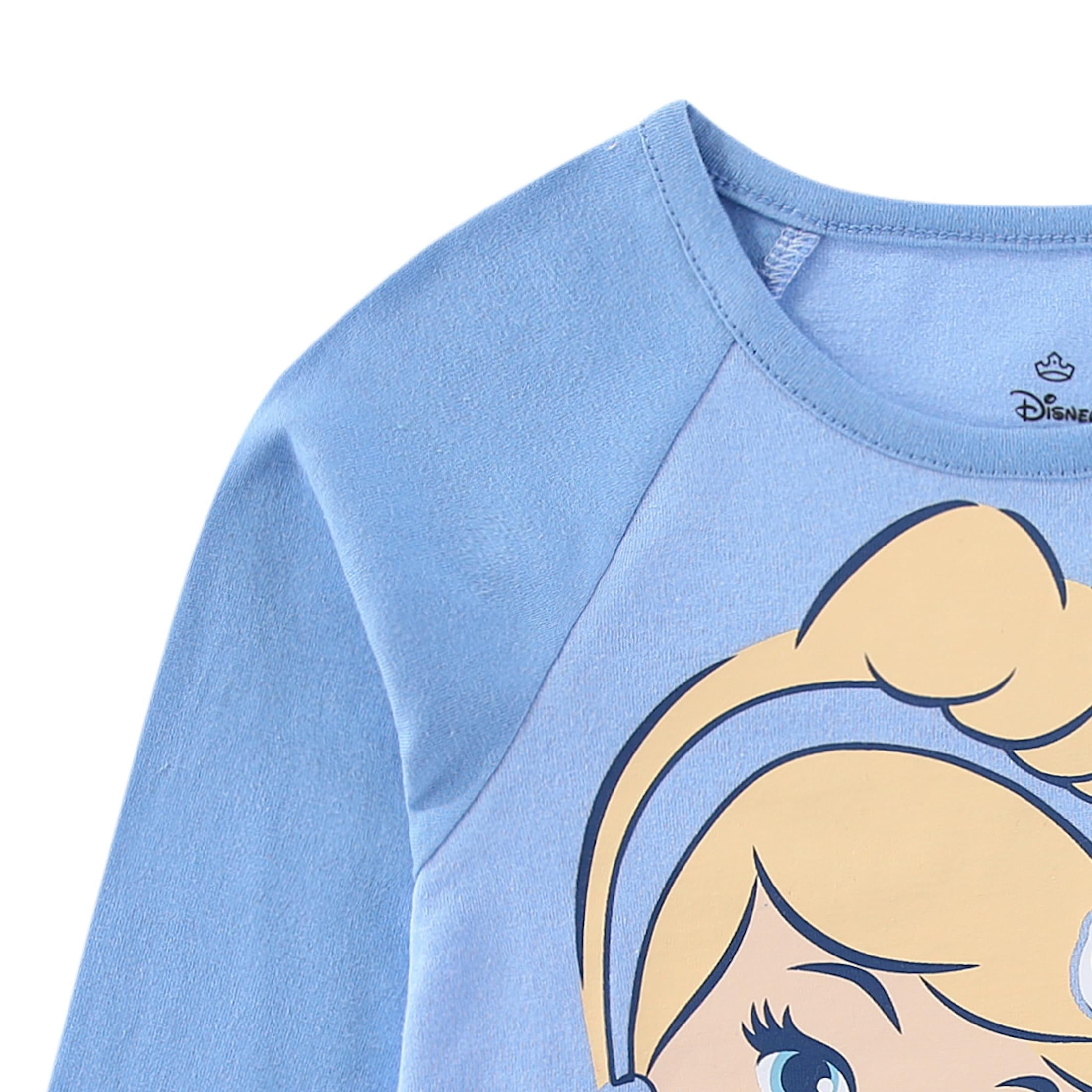 Disney Princess Cinderella Long Sleeve Shirt and French Terry Pants (Girls), 2 Piece Set, Sizes 2T-6X
