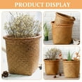 thumbnail image 5 of unbranded  Hyacinth Wicker Waste Basket Small Seagrass Round Wastebasket Storage, 5 of 7