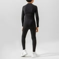 thumbnail image 6 of High Elasticity Quick Drying Girls Ski Compression Base Layer Set Breathable Warm Wicking Function for Children,Color:Black,Size:10-12 Years, 6 of 9