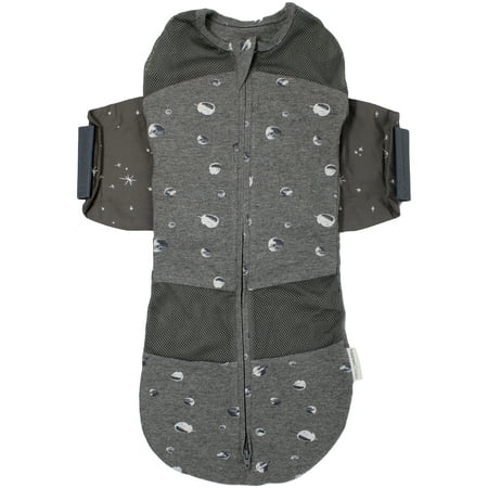 Snoo Sack Grey melange with Planets, stars on wings,