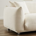 thumbnail image 6 of Hommoo 85.8" Sofa Oversized Loveseat Couch Sofa, Modern Sherpa Sofa for Apartment, Home&Office, White, 6 of 9