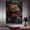 Red, variant on Mudket Framed Leopard and Red Rose Canvas Wall Art, Floral Leopard Print Wall Decor, Romantic Animal Art for Bedroom Living Room - 12"L x 8"W