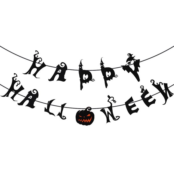 Farfi 1 Juego de pancarta de Halloween, impermeable, suave al tacto, textura fina, resistente a la decoloración, tela no tejida decorativa multiusos, adorno de pancarta de Halloween