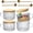 4 Pack, variant on 12pcs Set Irish Coffee Glasses, Vintage Coffee Mugs, Overnight Oats Containers with Bamboo Lids and Spoons - 14oz Clear Embossed Glass Cups, Cute Coffee Bar Accessories, Iced Coffee Glasses