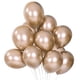 thumbnail image 1 of Xiao Hua Globos metálicos dorados champán de 10 pulgadas, 60 unidades, globos cromados de látex para fiestas, para baby shower, bautizos, cumpleaños, decoraciones para fiestas., 1 of 4