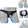 thumbnail image 2 of Mens Underwear Breathable Spring Summer Ice Silk Open Transparent Stretchy Male Boxer Briefs, 2 of 9