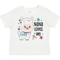 thumbnail image 3 of Inktastic Nana Loves Me Cute and Happy Llama Boys or Girls Toddler T-Shirt, 3 of 5