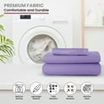 thumbnail image 4 of Lux Decor Collection Twin Sheets Set , Upto 16 Inches Deep Pocket Brushed Microfiber 3 Piece Bed Sheets Set, Lavender, 4 of 8
