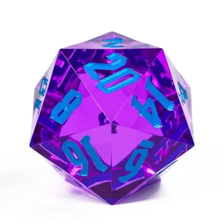 Dark Purple/Blue Titan 55mm Jumbo d20 | Dungeons and Dragons | Colossal Dice Set| DnD Dice | DnD Dice Set Polyhedral 5E DND