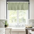 thumbnail image 2 of Hokiten Rod Pocket Curtain Valance, Sage Green Farmhouse Window Valance for Living Room, Bedroom, Kitchen Farmhouse Sage Green Decor 60"W x 18"L, 2 of 8