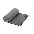 thumbnail image 1 of jinwen Golf Towel Comfortable with Carabiner Golf Accessory Golf Ball Cleaner Towel Gray, 1 of 9