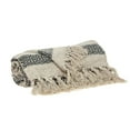 thumbnail image 3 of HomeRoots 476207 Black & Beige Diamond Weave Soft Cotton Handloom Throw, 3 of 4