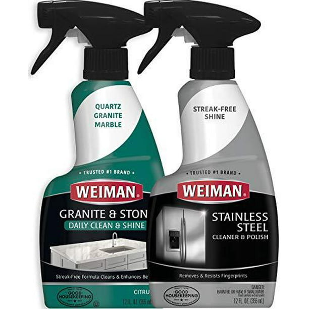 weiman stainless steel & granite cleaner 12 ounce for countertop