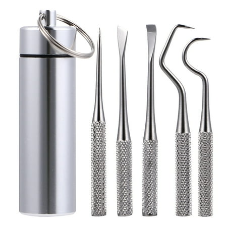 

1 Set Portable Toothpick Set Triangle Toothpick Stainless Steel Toothpick Holder