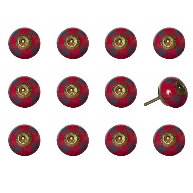 KNOB-IT VINTAGE HANDPAINTED CERAMIC KNOBS (12-Pack) K000030