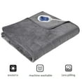 Beautyrest Footthrow Microlight Plush Electric Heated Throw with Foot