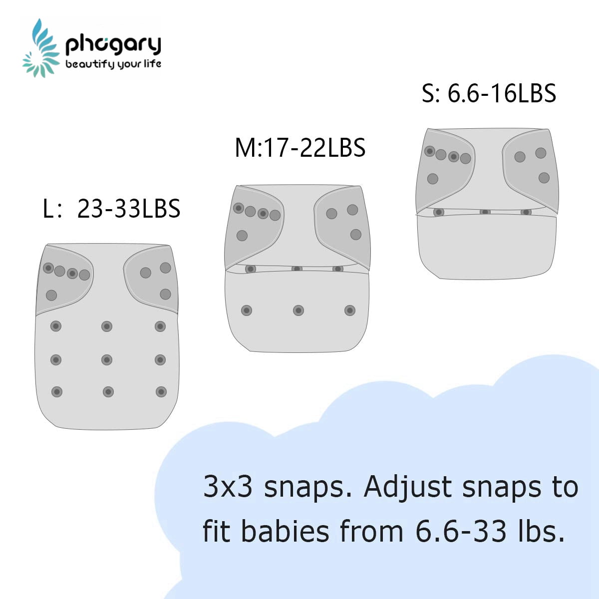6 Pack Baby Cloth Diapers Reusable with 6 Inserts 1 Wet Bag Washable Adjustable Diaper for Baby Toddler Girls Boys