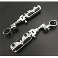 thumbnail image 4 of HTT-MOTOR Chrome Short Adjustable Peg Mounting Kit Eagle Hawk Style Foot Peg Footrest For Harley Sportster 883 1200 Street Bob Softail CVO with 1 1/4 inch (1.25")Front Engine Guard, 4 of 6