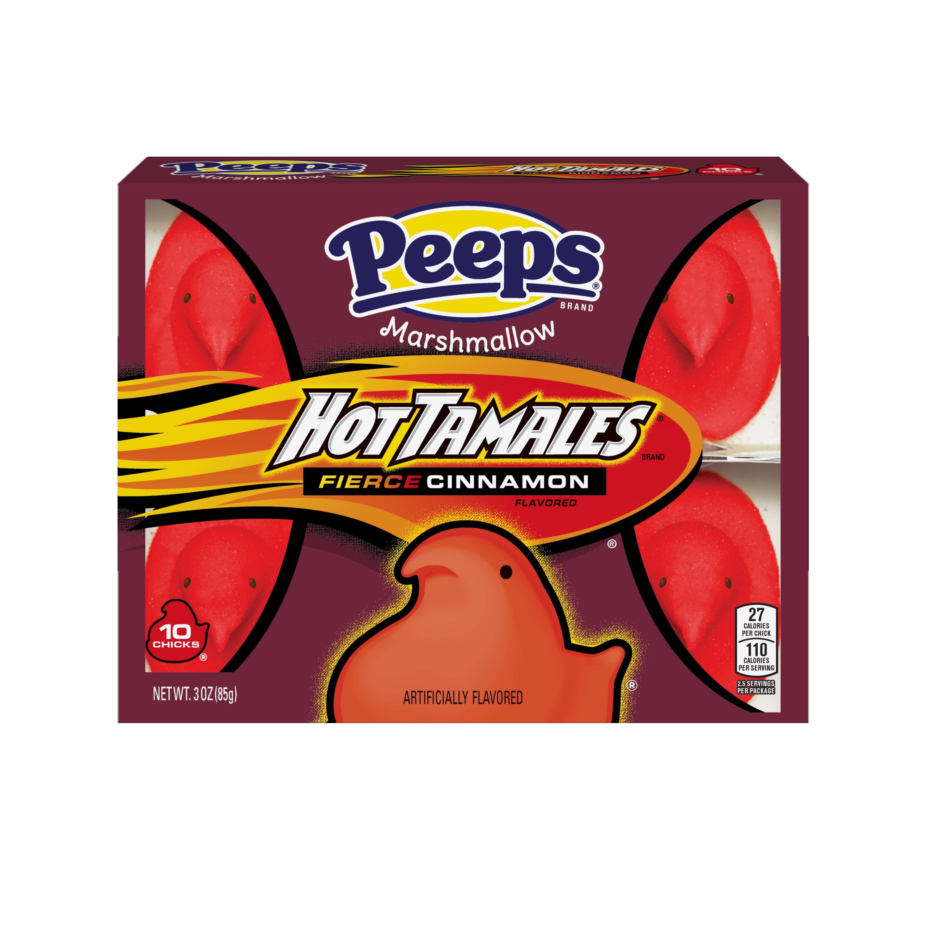 PEEPS, Hot Tamales Fierce Cinnamon Flavored Marshmallow Chicks Easter