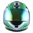 thumbnail image 2 of Motorcycle Full Face Helmet HJM A110 Adult Racing Star Green, 2 of 5