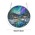 thumbnail image 3 of Acrylic Puzzles Suncatcher Window Hanging, Natural Scenery & Emerald Flame Hummingbird Pattern Jigsaw Sun Catchers Garden Decoration Home Decor 83 Pieces 7.4 Inch, 3 of 8