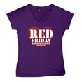 thumbnail image 5 of RED Friday Remember Everyone Deployed Women's V-Neck T-shirt Until They All Come Home Military US Flag American Patriot Tee, 5 of 7