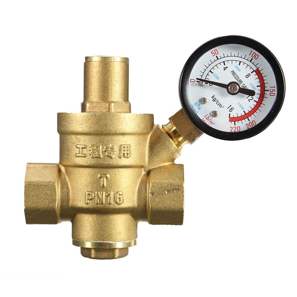 Riwcyla DN15 12” Brass Pressure Reducing Maintaining Valves Regulator Adjustable Valves With Gauge Meter 85*63mm , perfect for daily use, outdoor activities, travel & casual occasions