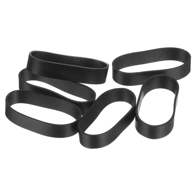 Bandas de goma de silicona Uxcell, 30 piezas de bandas elásticas de silicona de 20x5 mm, negras