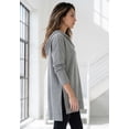 thumbnail image 3 of Roaman's Women's Plus Size French Terry Tunic Hoodie, 3 of 6