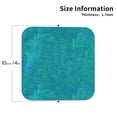 thumbnail image 2 of Picia Blue Green Glitter Printed Leather Coasters for Drinks, 4" Drink Coasters Set of 4 for Tabletop Protection, Handmade Luxurious Home Décor and Housewarming Gift -Square, 2 of 6