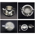 thumbnail image 3 of Taza De Café De Acero Inoxidable, Platillo, Cuchara, Juego De Tazas De Café De Doble Pared Minnieouse HA033223-00, 3 of 6