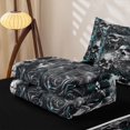 thumbnail image 6 of Homewish Gothic Sugar Skull Zipper Queen Comforter Set with Fitted Sheet and 2 Pillowcases,Happy Halloween Zipper Bedding Set,Teal,Black Reversible,4pcs, 6 of 8