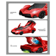 thumbnail image 5 of "Juguete Coche Transformable Carrito 360 Luces Música Carrito Belug Rojo", 5 of 5