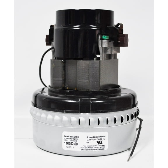 Ametek Lamb 2 Stage 5.7 Inch B/B PD 220 Volt Vacuum Cleaner Motor 116352-00