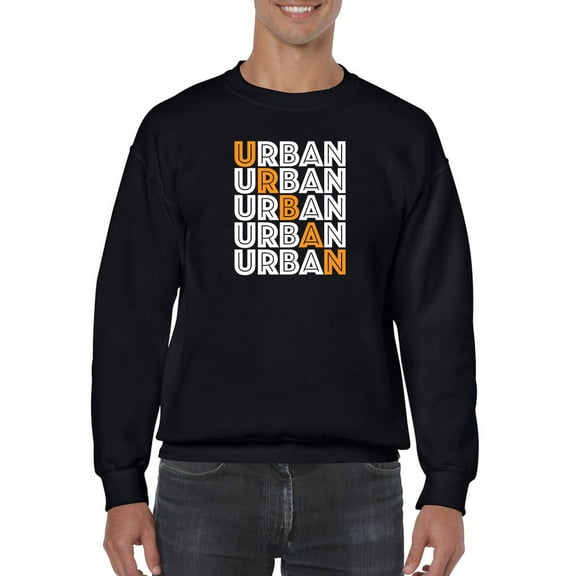 Urban Crossed Tagline Sweatshirt Men -GoatDeals Designs, Male XX-Large