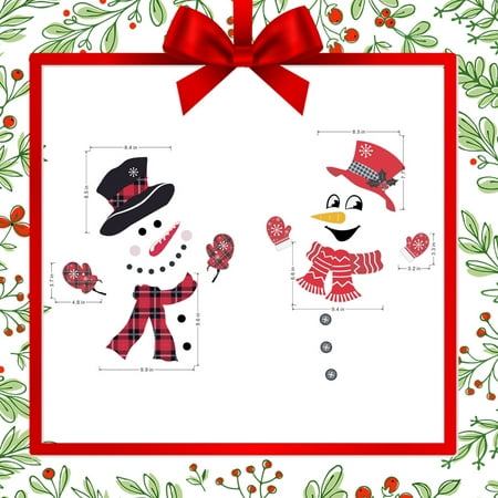 

1 Set Christmas Magnetic Decorative Stickers Xmas Themed Snowman Magnets