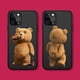 thumbnail image 2 of Funda de teléfono esmerilada de dibujos animados de pareja de osos de peluche para iPhone X XS Max XR 13 12 11 Pro MAX Mini SE2022 6S 7 8 Plus Fivean unisex, 2 of 2