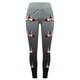 thumbnail image 3 of MKLEKYY Leggings para mujer, leggings de entrenamiento, leggings con estampado navideño, pantalones de bloques de color, leggings suaves y elásticos. 4860, 3 of 4