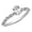 Ring Size : 6 No., variant on 925 Sterling Silver 14K Rhodium Plated Light Weight Italian Design Wedding Band Rings for Women With Two Sparkling Cubic Zirconia CZ Heart Finger Rings for Her (Size - 5)
