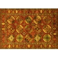 thumbnail image 1 of Ahgly Company Machine Washable Indoor Rectangle Oriental Yellow Industrial Area Rugs, 2' x 4', 1 of 4