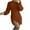 Brown(Fashion), variant on ZHYou Womens Knit Sweater Dresses Long Sleeve High Neck Ribbed Mini Dress Stretch Bodycon Side Slit Skirts,Blue,L