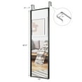 thumbnail image 2 of Costway Door Wall Mounted Mirror Full Length Hanging Mirror Bedroom Bathroom Black, 2 of 10