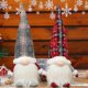 thumbnail image 4 of Gray Muñeco de peluche de gnomo de Navidad, decoración Adorable hecha a mano, Papá Noel de Navidad, 4 of 5