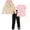 Peach, variant on Little Girls' 3-Piece Hoodie, Tee & Legging Set, Pink/Blue, Size 5