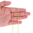 thumbnail image 4 of Nuragold 14k Real Yellow Gold Paperclip 2mm Elongated Cable Link Necklace (16"-24") Dainty Italian Jewelry for Men & Women, 4 of 8