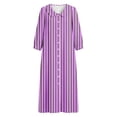 thumbnail image 7 of Lnmiateer Women Beach Vacation Swing Dress Collared 3/4 Sleeve Button‑Down Loose Fit With Side Pockets Casual Going‑Out Outfit, 7 of 7